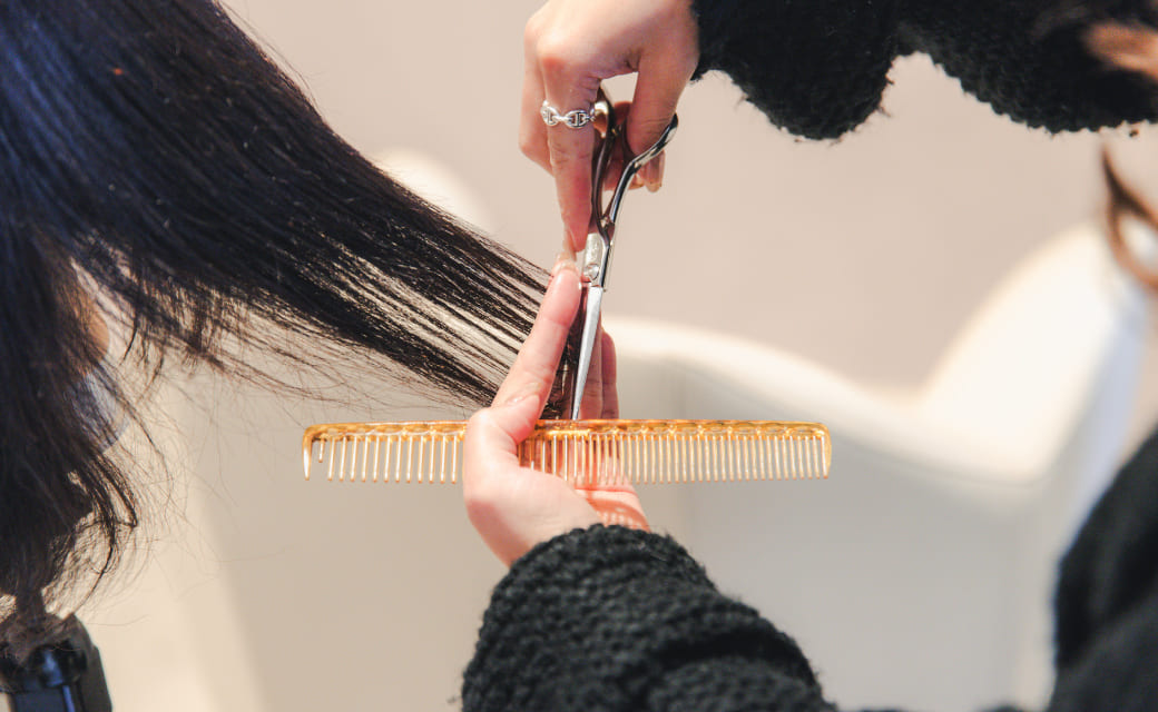 ヘアカットのレッスンのイメージ